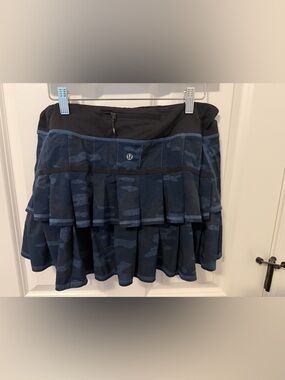 lululemon athletica Navy Camo Tiered Tennis Skirt